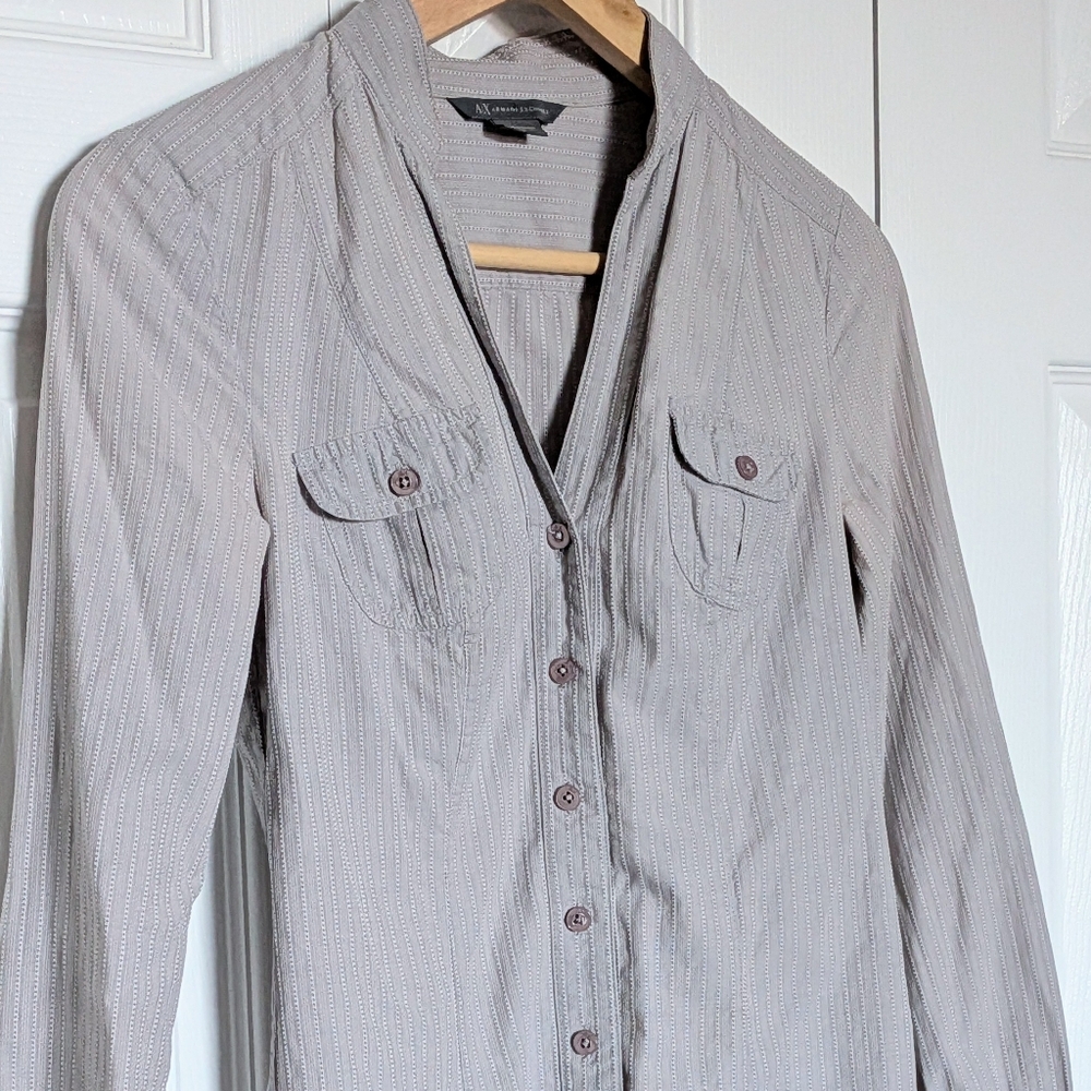 Fall Cotton Long Sleeve Blouse, XS